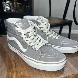 Gray high top VANS